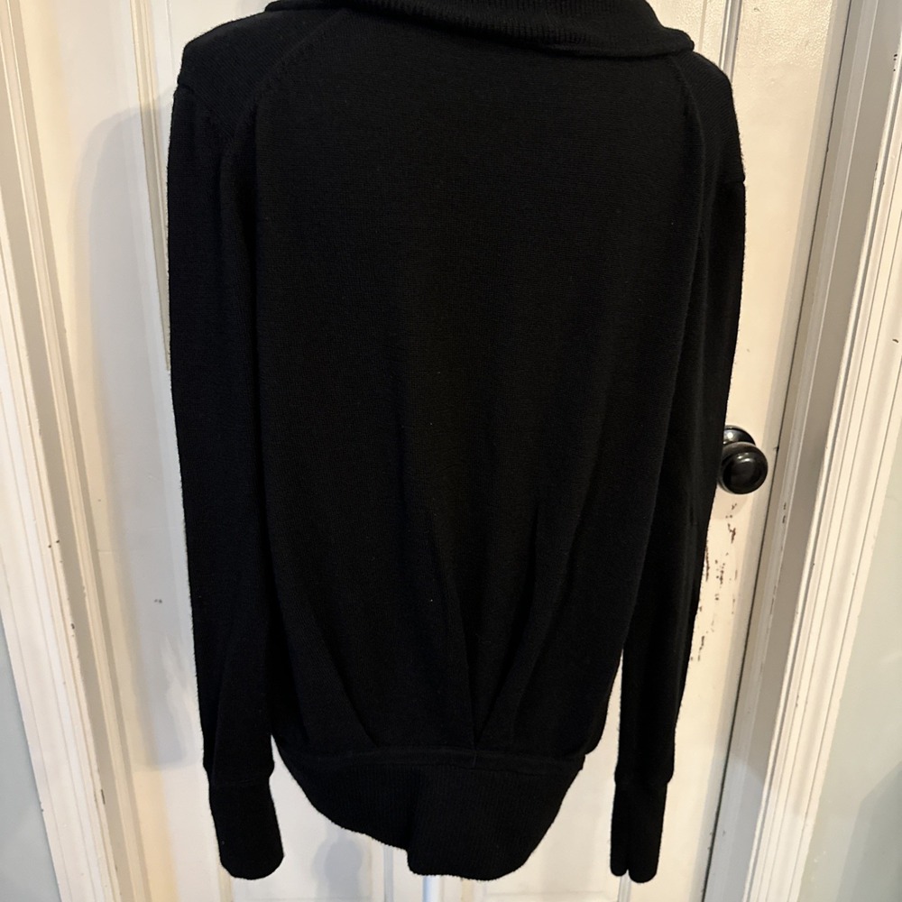 Lululemon Done Your Asana Pullover  Wrap Cardigan Sweater Womens Wool Drawstring - Picture 6 of 11